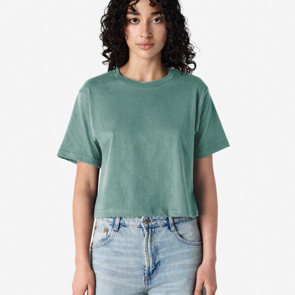 Fine Jersey Women&#39;s Boxy Cropped T-Shirt Thumbnail
